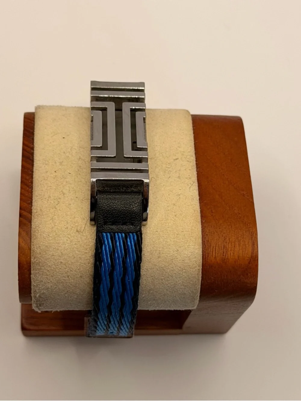 Tory Burch Fitbit Flex Watch Band, Silver/Blue Leather Band, Lux, Fitness Tracke